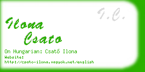 ilona csato business card
