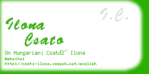 ilona csato business card